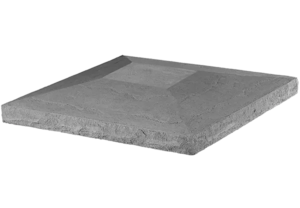A square concrete column cap for finishing pillars, featured in the Coping & Caps section of Newline Hardscapes.