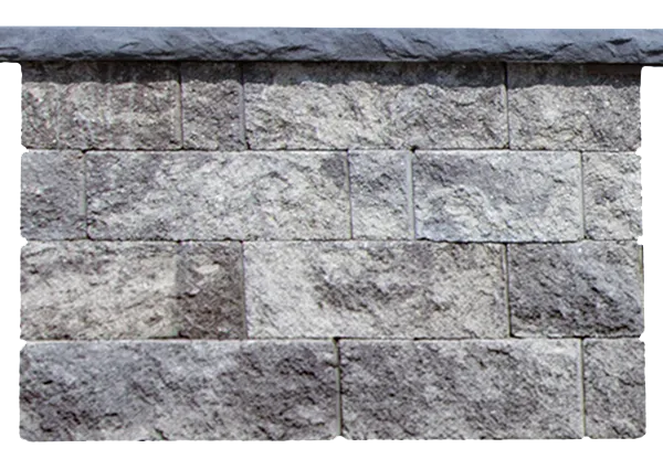 A Sonoma™ retaining wall with dark capstones featured in the Walls section.